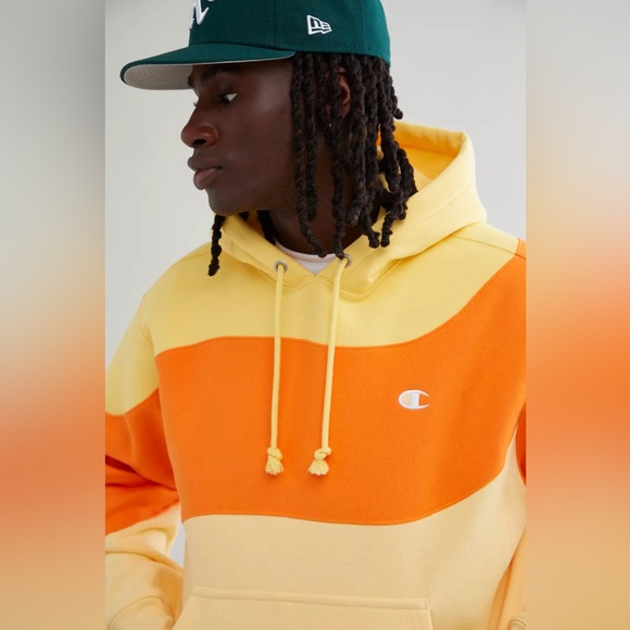 NWOT Champion | Urban Outfitters Exclusive Colorblock Hoodie Sweatshirt - Picture 3 of 9
